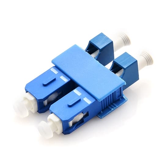 LC/UPC Female to SC/UPC Male Duplex Single Mode Plastic Fiber Optic Adapter/Mating Sleeve