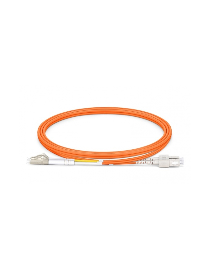 LC to SC UPC Duplex OM1 2.0mm PVC Fiber Patch Cable, 1m