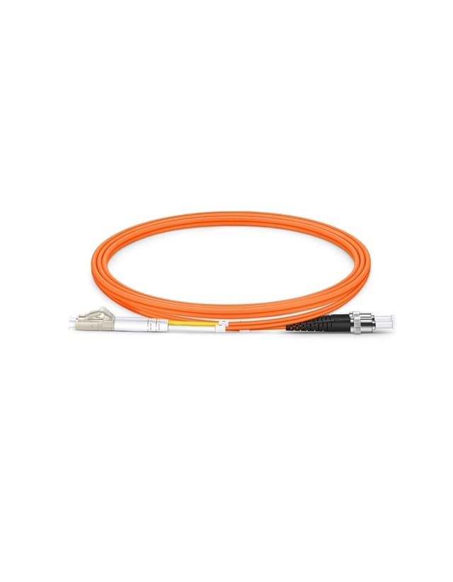 LC to ST UPC Duplex OM1 2.0mm PVC Fiber Patch Cable, 1m