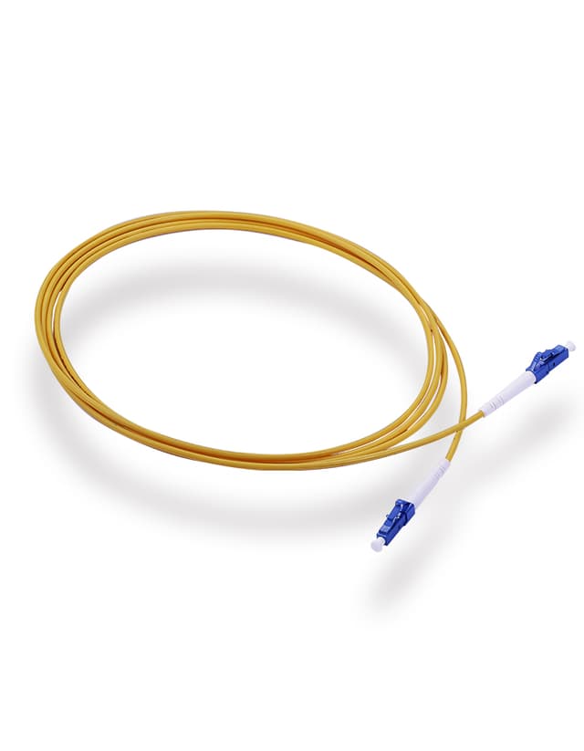 LC to LC UPC Simplex OS2 2.0mm PVC Fiber Patch Cable, 1m