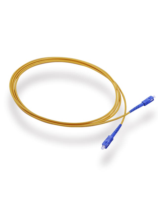 SC to SC UPC Simplex OS2 2.0mm PVC Fiber Patch Cable, 1m
