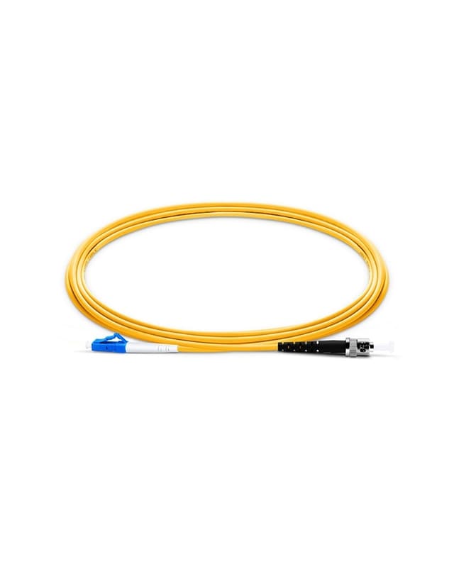 LC to ST UPC Simplex OS2 2.0mm PVC Fiber Patch Cable, 1m