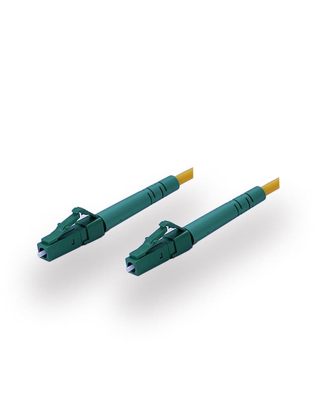 LC to LC APC Simplex OS2 2.0mm PVC Fiber Patch Cable, 1m