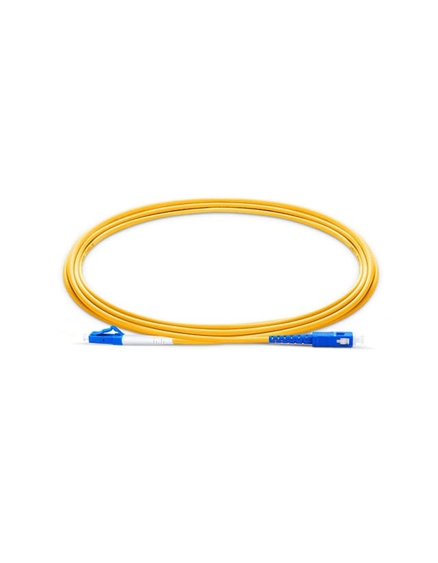 LC to SC UPC Simplex OS2 2.0mm LSZH Fiber Patch Cable, 1m
