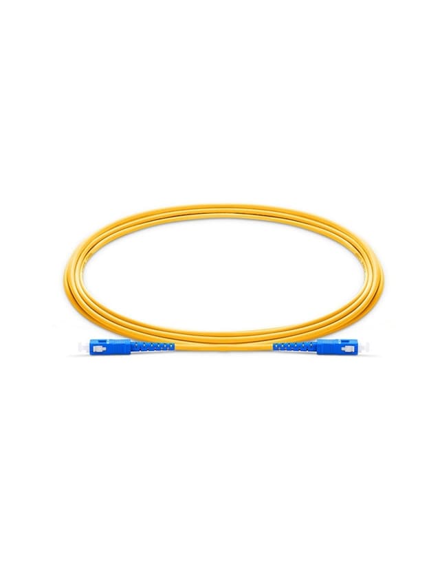 SC to SC UPC Simplex OS2 2.0mm LSZH Fiber Patch Cable, 1m