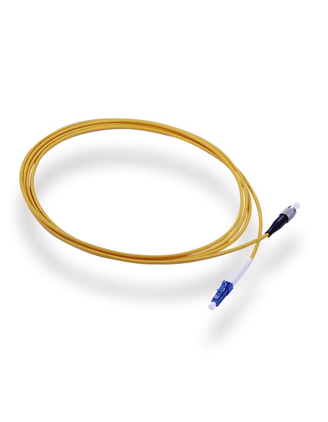 LC to FC UPC Simplex OS2 2.0mm PVC Fiber Patch Cable, 1m