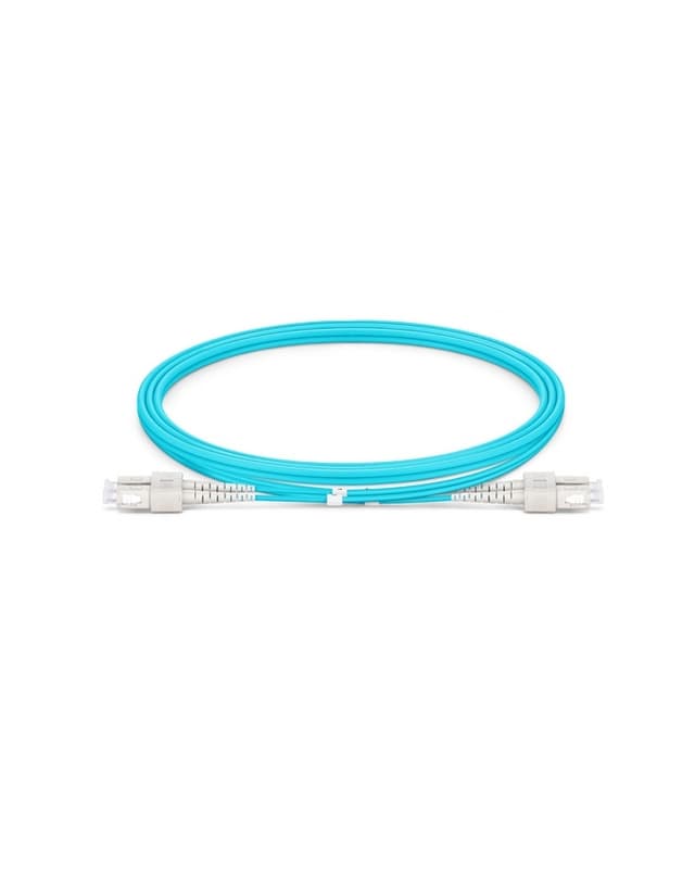 SC to SC UPC Duplex OM3 2.0mm PVC Fiber Patch Cable, 1m