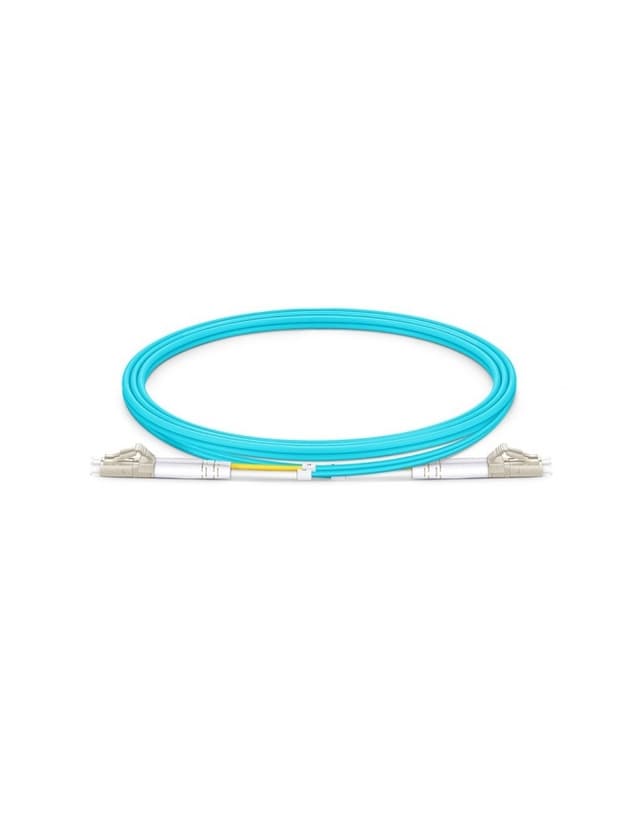 LC to LC UPC Duplex OM3 2.0mm LSZH Fiber Patch Cable, 1m