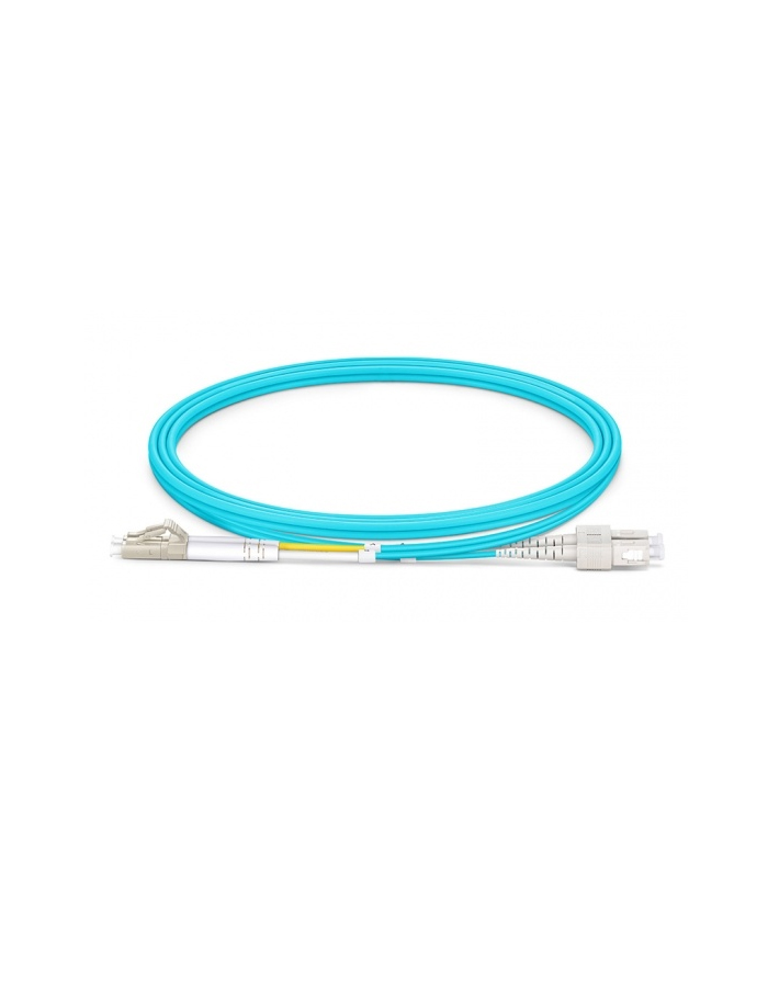 LC to SC UPC Duplex OM3 2.0mm LSZH Fiber Patch Cable, 1m