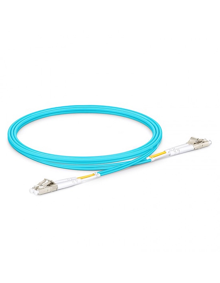 LC to LC UPC Duplex OM3 2.0mm OFNP Fiber Patch Cable, 1m