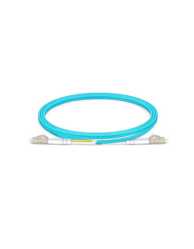 LC to SC UPC Duplex OM4 2.0mm PVC Fiber Patch Cable, 1m
