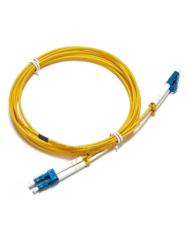 Grade B LC to LC UPC Duplex Typ. 0.12dB IL OS2 PVC BIF Cable, 1m