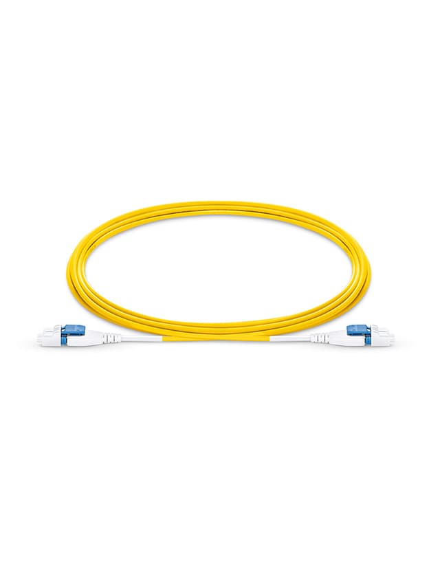 LC UPC Flat Clip Uniboot OS2 PVC BIF Patch Cable, 1m