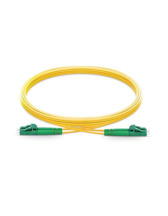 LC to LC APC Duplex OS2 2.0mm PVC BIF Patch Cable, 1m