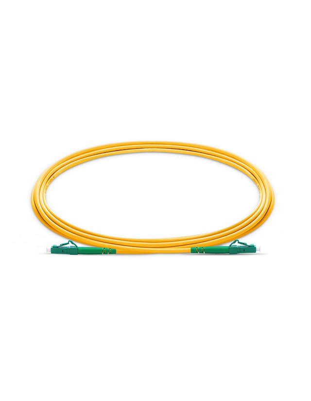LC to LC APC Simplex OS2 2.0mm PVC BIF Patch Cable, 1m