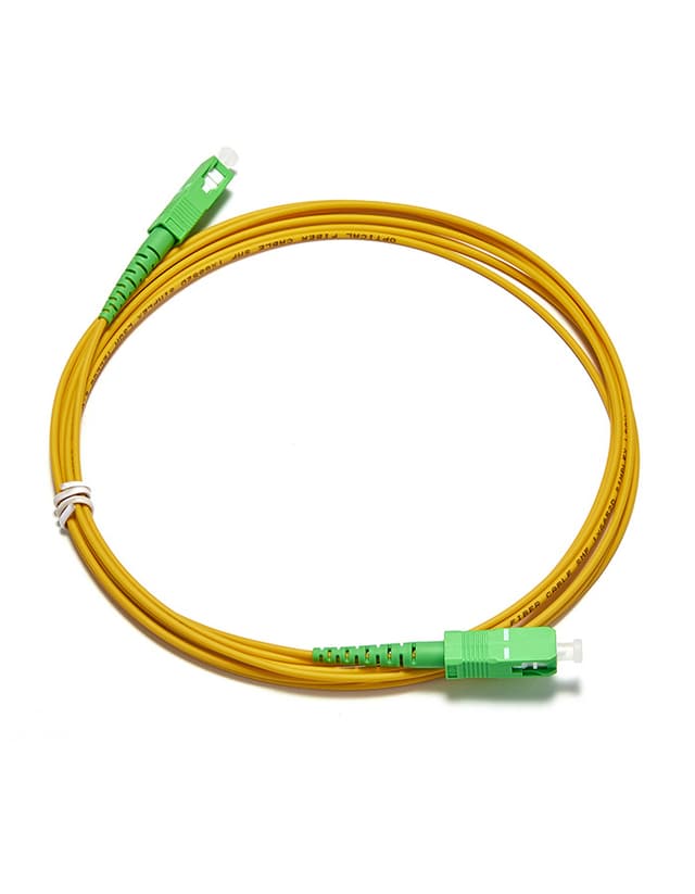 SC to SC APC Simplex OS2 2.0mm PVC BIF Patch Cable, 1m