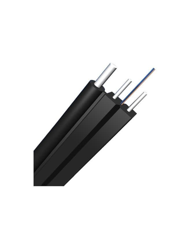Singlemode 9/125 OS2, Metal Strength Member, LSZH Self-supporting FTTH Drop Cable GJYXCH, 1 Fiber