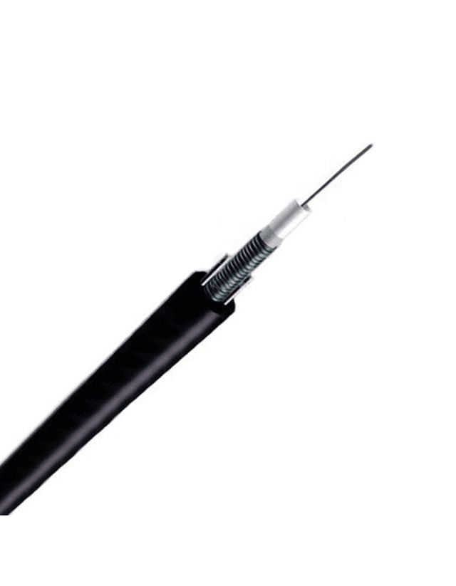 12 Fibers Singlemode 9/125 OS2, Single-Armored Single-Jacket, Central Loose Tube, Waterproof Outdoor Cable GYXTW, 12 Fibers