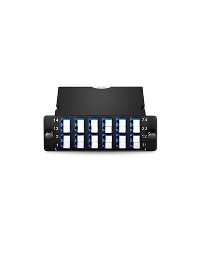 2x MTP-12 to 12x LC Duplex, Type A, 24 Fibers OS2 Single Mode FHD MTP/MPO Cassette