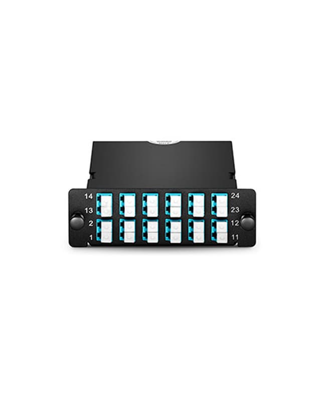 2x MTP-12 to 12x LC Duplex, Type A, 24 Fibers OM4 Multimode FHD MTP/MPO Cassette