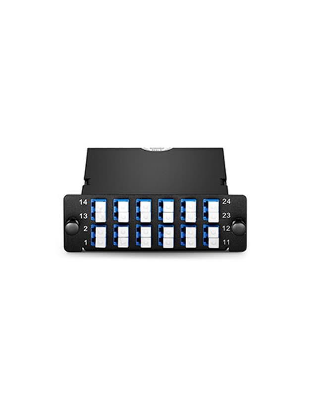 MTP-24 to 12x LC Duplex, Type A, 24 Fibers OS2 Single Mode FHD MTP/MPO Cassette