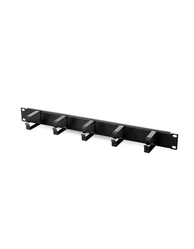 1U Metal Horizontal Cable Manager with 5 D-rings