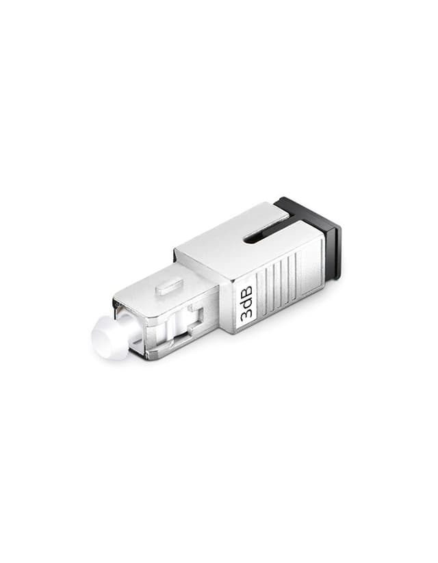 SC/UPC Single Mode Fixed Fiber Optic Attenuator, Male-Female, 3dB (10pcs/Pack)
