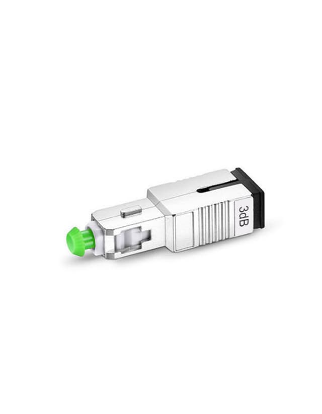 SC/APC Single Mode Fixed Fiber Optic Attenuator, Male-Female, 3dB (10pcs/Pack)