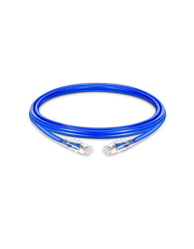 Cat5e Snagless Unshielded (UTP) PVC CM Blue Slim Patch Cable, 1ft