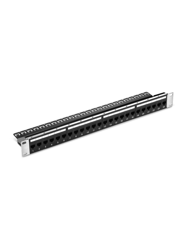 1U 24 Ports Cat6 Unshielded Feed-Through High Quality  Patch Panel