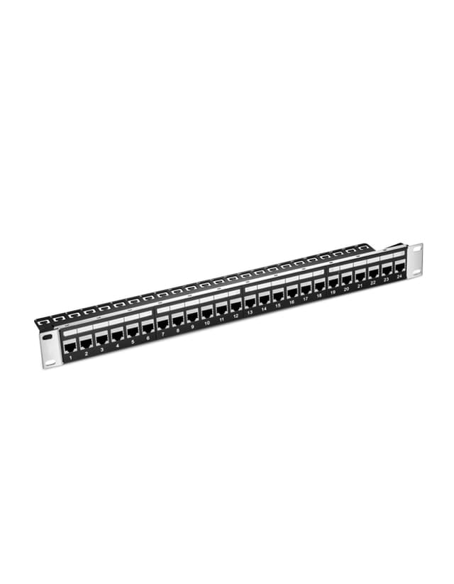 1U 24 Ports Cat5e Unshielded Feed-Through  High quality Patch Panel
