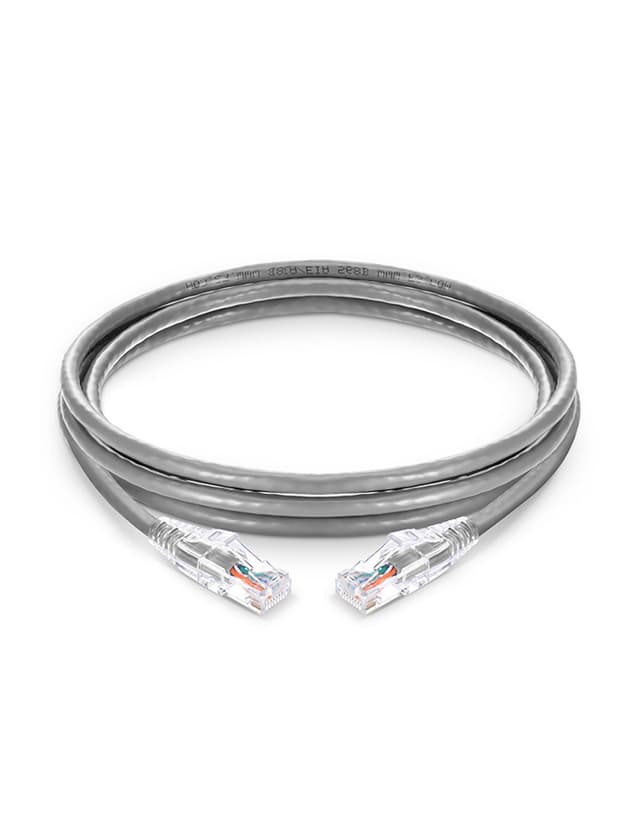 Cat5e Snagless Unshielded (UTP) PVC CM Gray Patch Cable, 6in