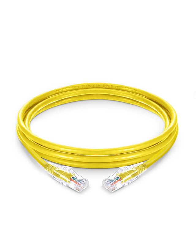 Cat5e Snagless Unshielded (UTP) PVC CM Yellow Patch Cable, 6in