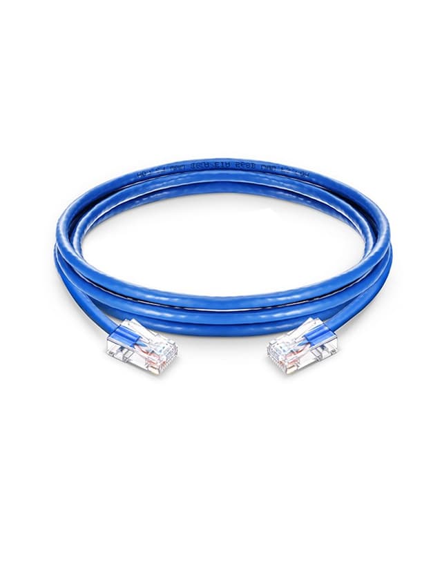 Cat5e Non-booted Unshielded (UTP) PVC CM Blue Patch Cable, 6in