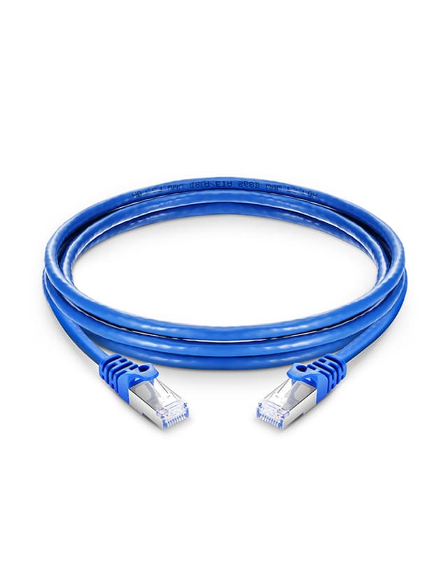 Cat5e Snagless Shielded (FTP) PVC Blue Patch Cable, 3ft