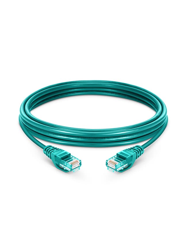 Cat5e Snagless Unshielded (UTP) PVC Green Patch Cable, 3.3ft