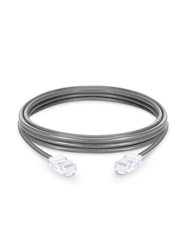 Cat5e Non-booted Unshielded (UTP) PVC Gray Patch Cable, 6in