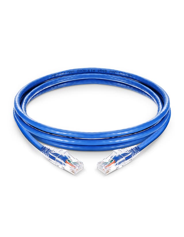 Cat6 Snagless Unshielded (UTP) PVC CM Blue Patch Cable, 6in