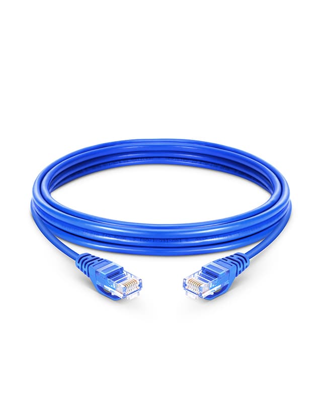 Cat6 Snagless Unshielded (UTP) LSZH Blue Patch Cable, 16ft