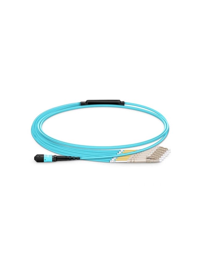 MTP Female to LC, OM3 LSZH Type A,12 Fibers Elite Breakout Cable, 1m