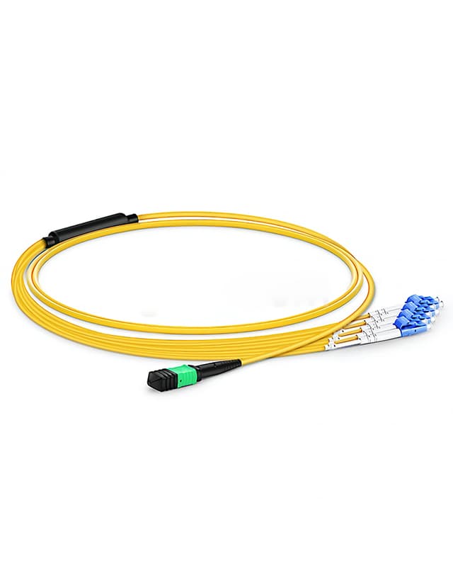 MTP Female to LC, OS2 LSZH Type A,12 Fibers Elite Breakout Cable, 1m