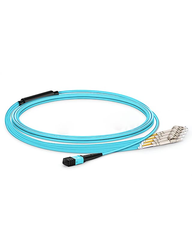 MTP Female to LC, OM3 LSZH Type B, 12 Fibers Breakout Cable, 3m