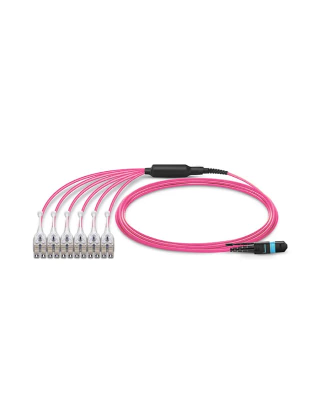 MTP Female to LC, OM4 LSZH Type A,12 Fibers Elite HD BIF Breakout Cable, 1m
