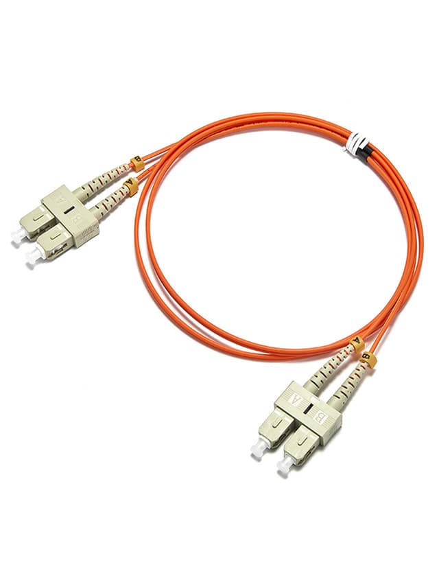 SC to SC UPC Duplex OM2 2.0mm PVC Fiber Patch Cable, 1m