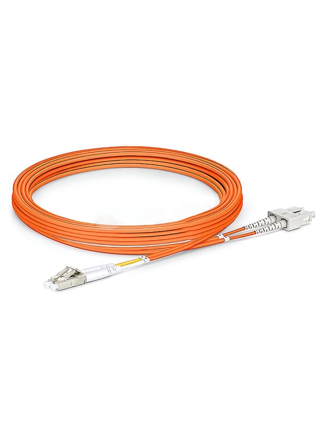 LC to SC UPC Duplex OM2 2.0mm LSZH Fiber Patch Cable, 1m