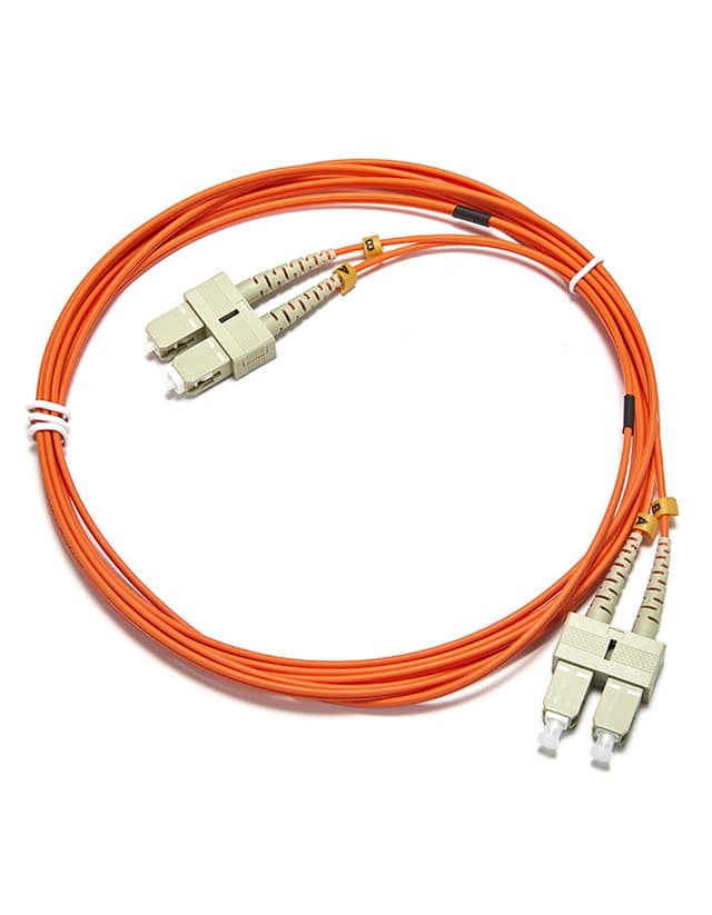 SC to SC UPC Duplex OM2 3.0mm PVC Fiber Patch Cable, 5m