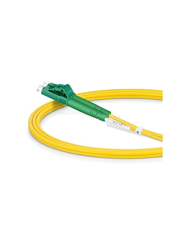 LC to LC APC Duplex OS2 2.0mm PVC Fiber Patch Cable, 1m