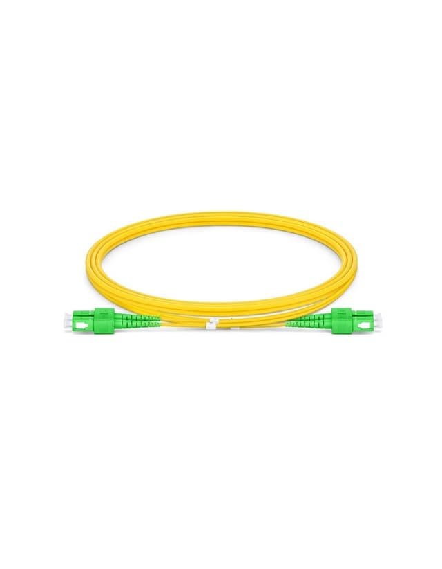 SC to SC APC Duplex OS2 2.0mm PVC Fiber Patch Cable, 1m