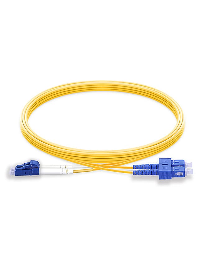 LC to SC UPC Duplex OS2 2.0mm OFNP Fiber Patch Cable, 1m
