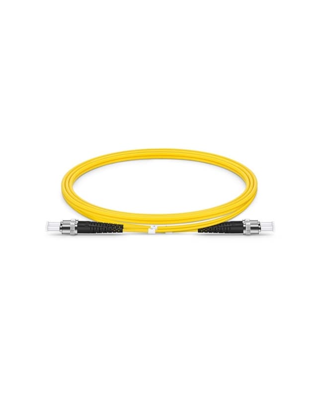 ST to ST UPC Duplex OS2 2.0mm PVC Fiber Patch Cable, 1m